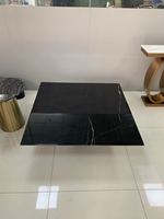 Tables basses de thé en marbre noir design italien meubles de salon table basse