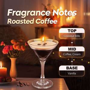Candela Profumata al Caffè Espresso Martini in Cera di Soia, Confezione Regalo di Lusso per Casa, Hotel, Ufficio - Product Image 2