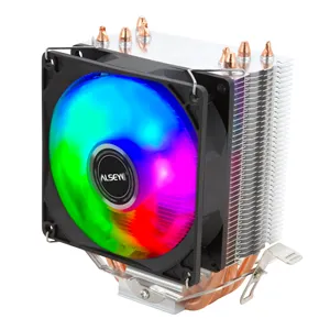 ALSEYE 4-Heat Pipes 90MM PC Fans CPU Cooler for Intl LGA 1366 1155 1156 2011 1200 and AM4