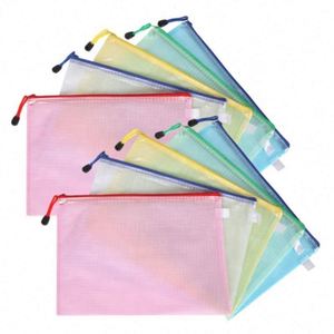 Multiple Sizes Plastic Wallets Set - 15 Pcs Document <b>Folder</b> File Zipper Bags A3 <b>A4</b> A6 Mesh Zipper Pouch Zip Lock Bag - Product Image 6