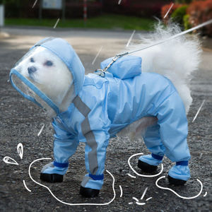 Impermeable para Perros con Arnés, Chaqueta de Lluvia de Cobertura Total de 4 Patas para Perros Pequeños, Bichón, Teddy - Product Image 2