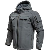Veste tactique en softshell à capuche pour homme, en tissu Sharkskin, pour l'hiver, camouflage, équipement pour temps froid, vêtements de sport de plein air, vêtements de travail