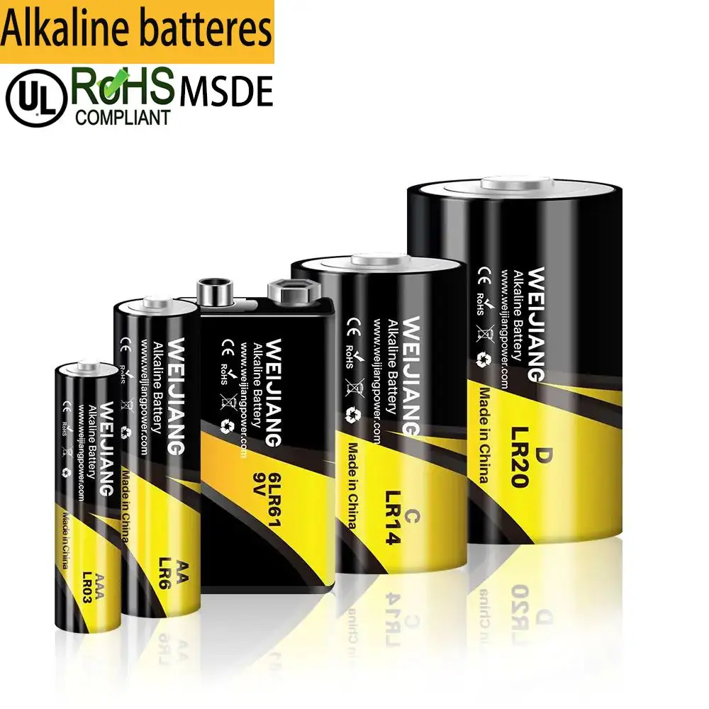 OEM süper alkalin Lr3 Lr6 pil 1 5v LR6 AA oyuncaklar saatler kamera uzaktan kumandalar için