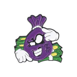 Divertida caricatura efectivo USD billetes de dólar pin dinero aleación insignia - Product Image 5