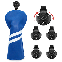 Couvre-chefs de golf prix d'usine couverture de golf en cuir PU personnalisée couvre-chefs de golf vierges avec broderie de conducteur