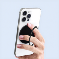 Support magnétique de bureau personnalisé OEM/ODM avec logo, pour téléphone, avec anneau de suspension, aimant ultra-fin puissant, pliable et rotatif