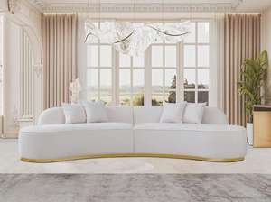 <span class=keywords><strong>Hotel</strong></span> italiano hogar sala de estar salón <span class=keywords><strong>Suite</strong></span> sofá conjunto muebles con base dorada sala de estar sofá - Product Image 5