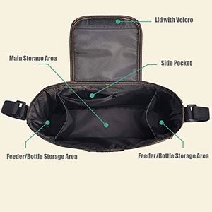 Universal Stroller Organizer Bag,Deep Cup Holders Extra-Large <b>Storage</b> Space <b>for</b> Phones,Wallets,Diapers,<b>Toys</b>,Baby Accessories - Product Image 2