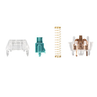 Interrupteur de clavier mécanique tactile transparent DUROCK T1 plaqué or, ressort de 67 g, interrupteur de clavier pour claviers personnalisés