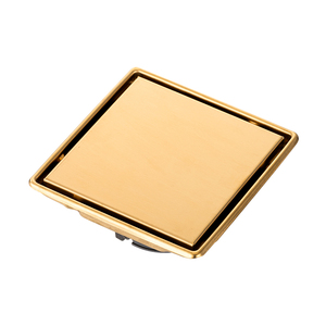 Ống thoát nước sàn nhà tắm hình vuông bằng thép không gỉ 4 inch hiện đại, mặt lưới che giấu, bề mặt chải xước, lắp đặt trên gạch, bộ lọc phòng tắm - Product Image 2