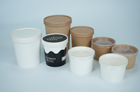 Contenants alimentaires en papier kraft jetables personnalisés, écologiques, à paroi simple, pour salades et nouilles