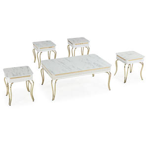 Juego de Mesa de Centro Convertible Moderno de MDF, 4+1 Piezas, Muebles para Sala de Estar, Rosse Turquía - Product Image 3