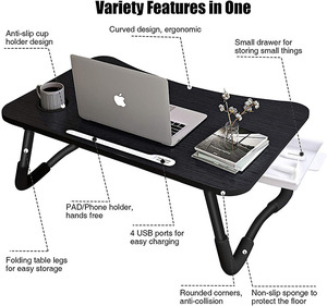 Vekin Möbel Familien bett Laptop Mini Computer Schreibtische Nacht faltbare Laptop Tablett Tisch Computer Schreibtisch für Home Office - Product Image 3