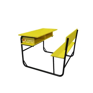 Evercrety 도매 맞춤형 학교 가구 2 인용 학생 학교 책상 및 의자