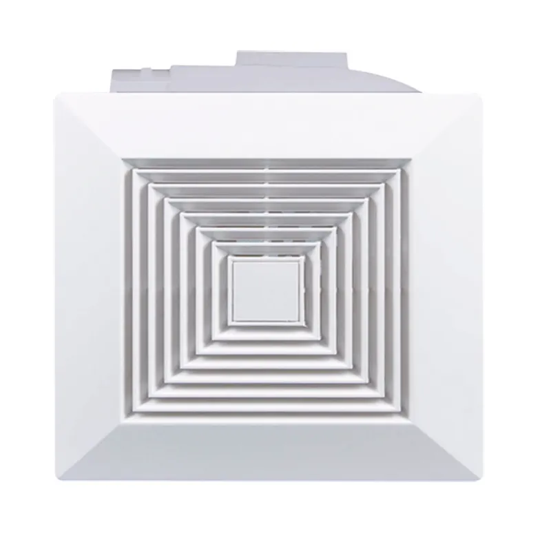 8 Zoll Silent Plastic Square Badezimmer Ultra leiser Ventilator mit LED-Licht Decken ventilator Abluft ventilator