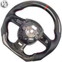 Volant sport en fibre de carbone et cuir personnalisé en forme de D pour Audi A3 A4 A5 S5 S6 RS5 RS6