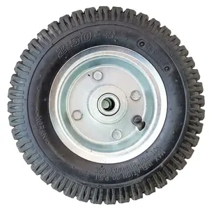 Rodas de borracha pneumáticas, 8 polegadas, 2.80/2.50-4 ", pneu e roda, com aro de metal e rolamentos de 16/20mm