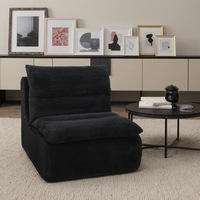 Canapé une place en tissu moderne et minimaliste avec éponge haute densité, housse amovible, confort doux, design compact pour petits espaces