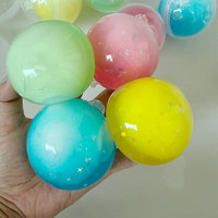 Balle anti-stress TPR faite à la main, amusante, avec revêtement cireux et peau croustillante, à rebond lent, jouet sensoriel DIY, logo personnalisable pour promotion