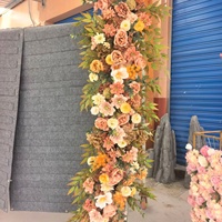 Décoration florale artificielle marron couleur automne pour allée, scène de mariage, arche et centres de table