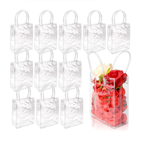 Sac en PVC en plastique transparent avec poignées sac d'emballage cadeau Transparent réutilisable pour l'anniversaire de mariage de Boutique