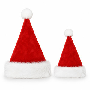 Chapeaux de Noël en velours personnalisés avec logo, impression par transfert thermique, ajustables, unisexes, pour adultes, pour fêtes, vente en gros - Product Image 1