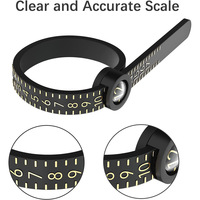 1-17 Ring Sizer with Magnifying Glass Black and White US Ring Ruler Plastic Jewelry Engraving Machine Tool Mandrel Type