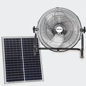 Five blades solar panel 20W vertical ground fan portable14 inch 12v DC outdoor solar fan rechargeable Lithium-Ion 11.1V 5.2AH