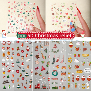 Nouvelles Décorations d'<span class=keywords><strong>Ongles</strong></span> de Noël DIY, Autocollants Stéréo 5D en Relief, Décalcomanies <span class=keywords><strong>pour</strong></span> <span class=keywords><strong>Faux</strong></span> <span class=keywords><strong>Ongles</strong></span> et Décoration des Doigts - Product Image 6