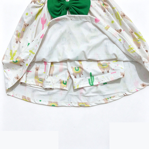 Vestido de Fiesta para Niñas con Estampado de Leche y Seda, Diseño de Calavera, Llama, Cactus, Rosa y Unicornio para Halloween, con Capucha y Mangas con Volantes - Product Image 5