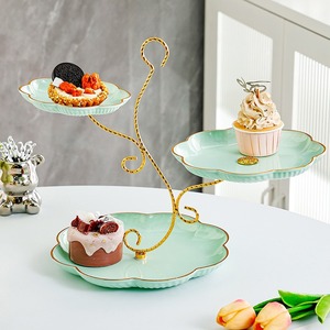 จานผลไม้สไตล์หรูหราสำหรับห้องนั่งเล่น โต๊ะกาแฟ จานเก็บของ จานขนม จานผลไม้อบแห้ง จานขนมขบเคี้ยว จานของหวาน จานโชว์บนโต๊ะ - Product Image 4
