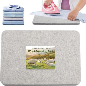 <span class=keywords><strong>Tapis</strong></span> de pressage en laine 13,5 x 17 pouces, <span class=keywords><strong>tapis</strong></span> de repassage portable en feutre pour la couture et le patchwork, épaisseur 1/2 pouce, réflecteur de chaleur - Product Image 1