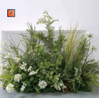 Arrangement de fleurs artificielles réalistes passerelle pour mariages guirlande de verdure faite à la main avec chemin de fleurs d'allée forestière sauvage