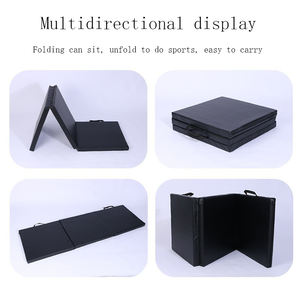 2023 nouveau Design rose violet <span class=keywords><strong>gymnastique</strong></span> lutte Tumbling 2 plis tapis de <span class=keywords><strong>sol</strong></span> en cuir PU toile matériel pour l'exercice - Product Image 4