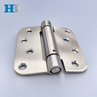 Charnière de porte coupe-feu homologuée UL, charnière à ressort de 4 pouces, charnière à angle arrondi de 5/8, charnière à fermeture automatique en acier inoxydable 304 pour porte d'entrée