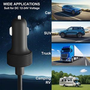 Grosir kustom 16AWG tahan air DC 5521 ke pemantik rokok 12 v-48 V mobil Daya kabel Mini pengganti untuk Starlink Mini - Product Image 5