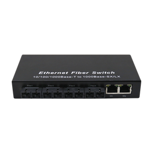Convertidor de Medios OEM/ODM de Fábrica, Switch Gigabit Ethernet, 4 Puertos de Fibra Dual + 3 RJ45, Switch de Fibra Óptica, Convertidor de Medios de Red de Fibra - Product Image 1