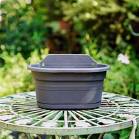 Jardinières décoratives d'extérieur suspendues pour balcon, patio, clôture, fenêtres, panier en plastique pour jardinières murales