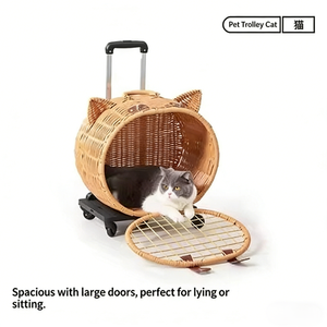 STA0164 Grande valise-chariot réglable pour animaux de compagnie, type maison fermée pour chat, idéale pour l'hiver, offre une sensation de sécurité, pour le sommeil et l'extérieur - Product Image 2