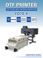 Imprimante FEDAR 60CM DTF pour T-shirts avec 4 têtes I3200 et Shaker Dryer Machine d'impression textile numérique pour vêtement