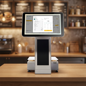 Balance intelligente tout-en-un 15,6 pouces avec imprimante thermique intégrée, caisse enregistreuse et balance de pesée IA pour PC de point de vente - Product Image 1