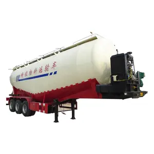 the price for 60CBM wheat flour truck trailer/Bulk powder and particle tank trailer air compressor bulk cement semitrailer