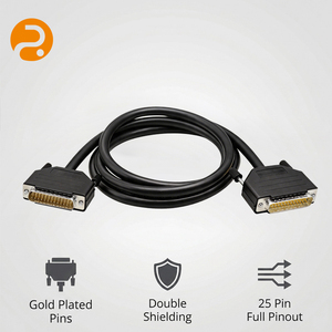 Cable <span class=keywords><strong>de</strong></span> Control Serial Industrial DB25 Macho a Macho Personalizado |   Arnés <span class=keywords><strong>de</strong></span> Cableado Multipolar Blindado con Aislamiento <span class=keywords><strong>de</strong></span> PVC y Conductor OFC - Product Image 4
