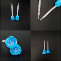 MBH 03-16S Nozzle Aplikator Pencampur Statis Lem Biru Mini Epoxy Tip Tabung Pencampur Otomotif Robot Sekrup Bayonet Perekat 3.2-16