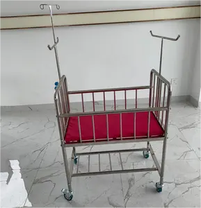 광주 스테인레스 스틸 새로운 침대 아기 쌍둥이 의료 병원 아기 저렴한 침대 유아용 침대 유아 세트 침대