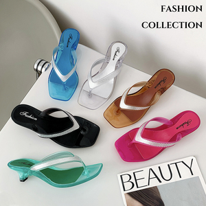 Young Women Ladies <strong>Jelly</strong> slippers Shiny Rhinestone Fashion <strong>Jelly</strong> Slipper Women <strong>Flip</strong> <strong>Flops</strong> - Product Image 4