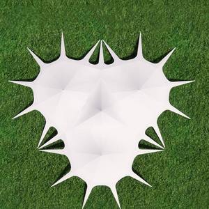 Toldo de Lona Impermeable Extra Grande con <span class=keywords><strong>Tres</strong></span> <span class=keywords><strong>Picos</strong></span>, Tipo Lotus, con Bolsa para Poste, para Acampar al Aire Libre - Product Image 4