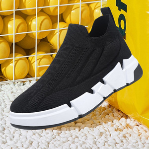 Chaussures de sport décontractées pour hommes, noires et blanches, à bas prix, respirantes, pour toutes les saisons, chaussures de skate - Product Image 3