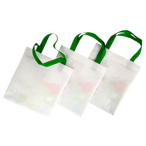 Túi mua sắm không dệt bền thời trang tùy chỉnh với tay cầm ruy băng các mẫu hình học thời trang-cho người Mua sắm thời trang - Product Image 3