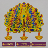 Perlengkapan Dekorasi Pesta Festival Diwali, Ornamen Kertas Cetak Festival Pembunuhan Iblis India yang Dipersonalisasi, Khusus OEM